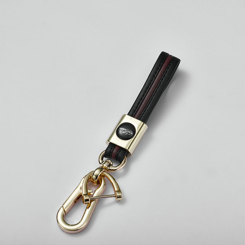Custom Personalised Genuine Leather Sublimation Photo Rectangle Keychain-118
