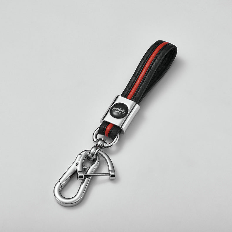 Custom Personalised Genuine Leather Sublimation Photo Rectangle Keychain-118