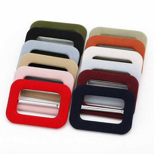 Cloth Wrapper Buckle Overcoat and Trench Coat Belt Adjustment Three Gear Metal Slide Buckle DIY Fabric-Covered Belt Buckle-124