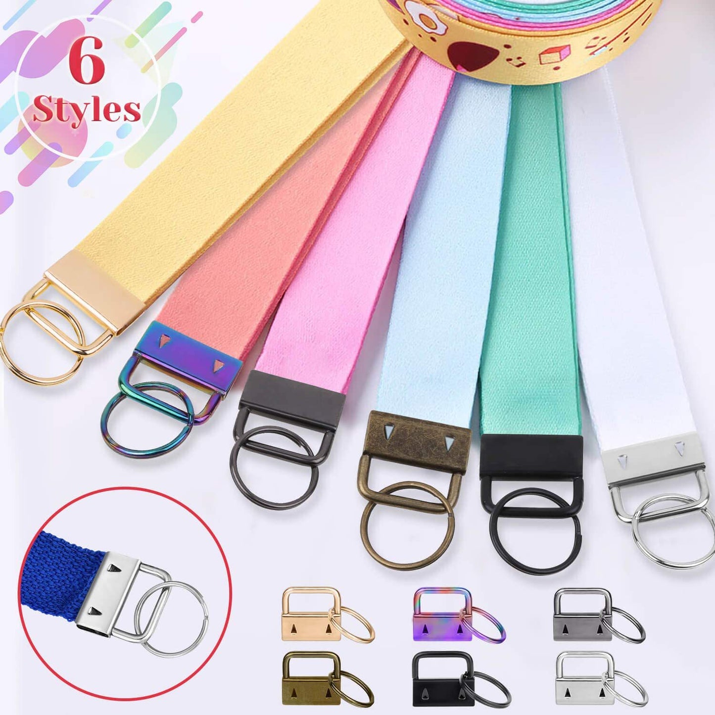 Factory wholesales key fob hardware 32mm with keyring-124