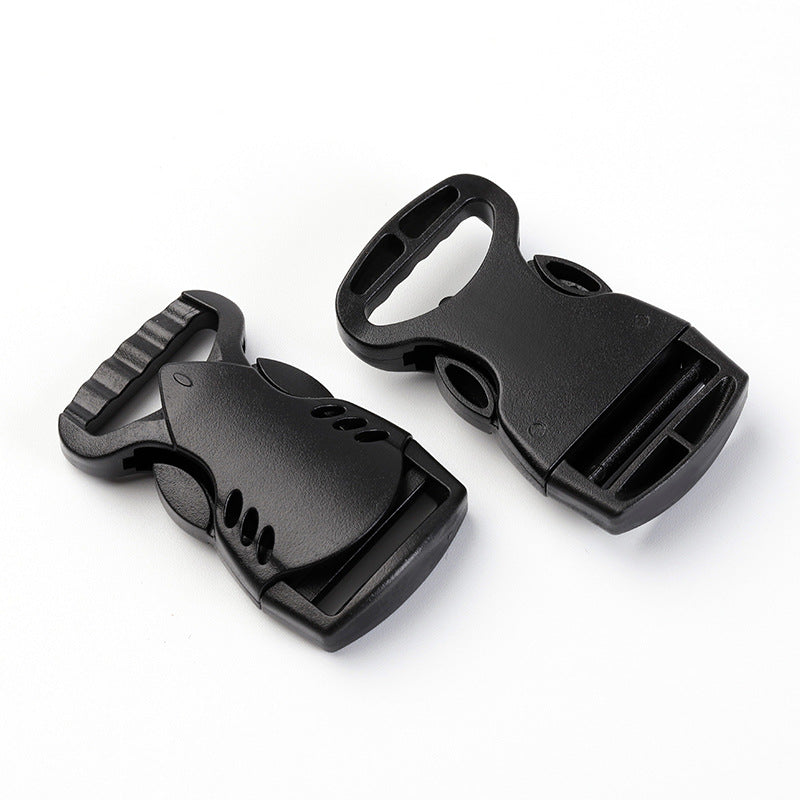 China Factory Manufacture Plastic Bag Buckle Dual Adjust Buckle Luggage Plastic Side Release Buckle-125