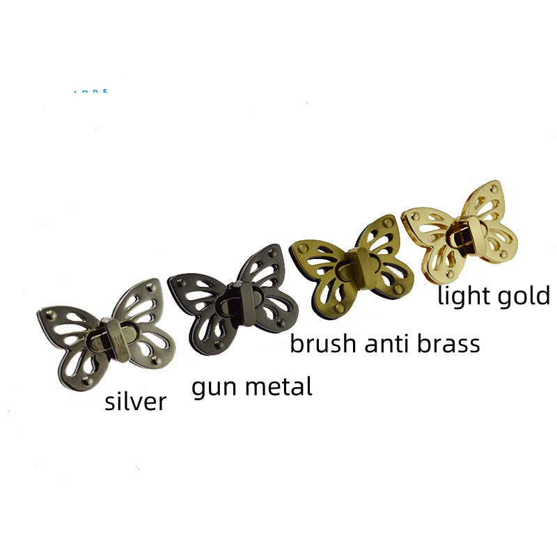 Metal Butterfly Turn Lock Buckle Twist Lock Clasp For Leather Craft Women Bag No reviews yet-13