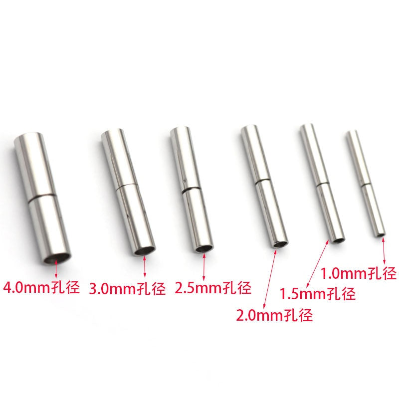 Customized 316L stainless steel jewelry clasp 1mm 2mm 4mm gold black silver round bayonet clasp-13