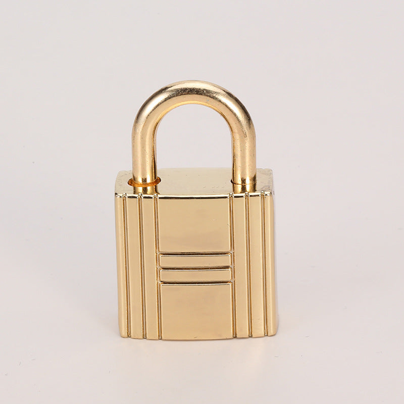 Zinc alloy light gold small key lock hand bag accessory for purse-13