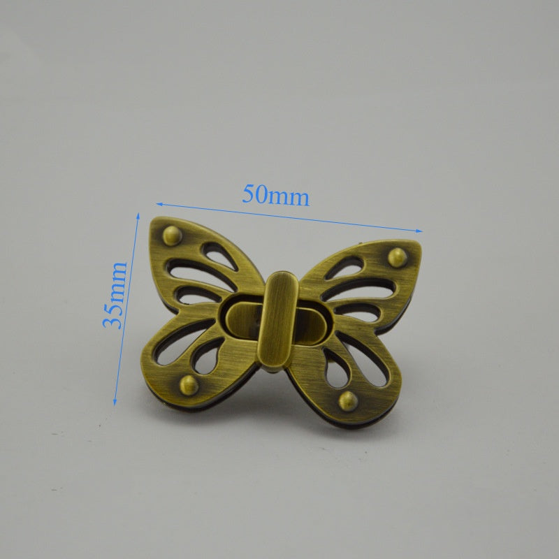 Metal Butterfly Turn Lock Buckle Twist Lock Clasp For Leather Craft Women Bag No reviews yet-13