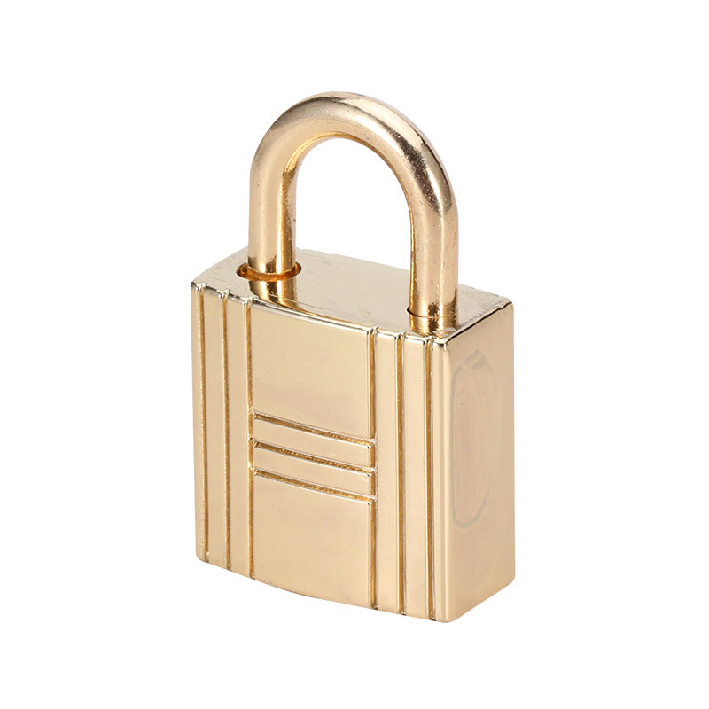 Zinc alloy light gold small key lock hand bag accessory for purse-13