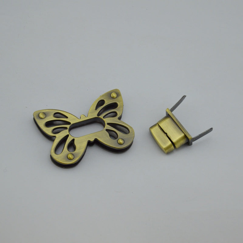 Metal Butterfly Turn Lock Buckle Twist Lock Clasp For Leather Craft Women Bag No reviews yet-13