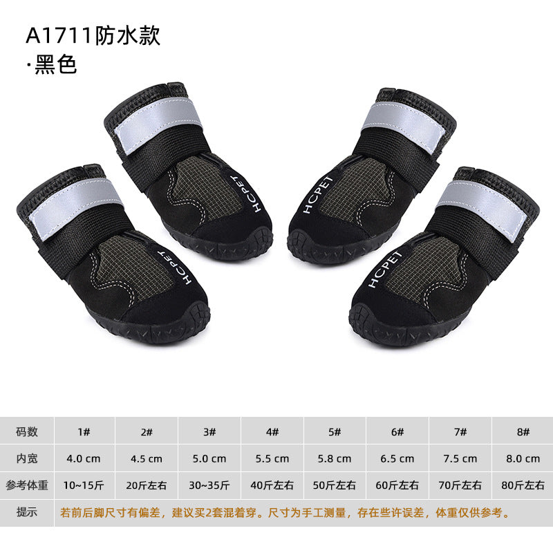 High Quality Outdoor Dog Shoes Waterproof Rubber Rain Boots Breathable Mesh Anti-slip Pet Sports Shoes for Dogs-1
