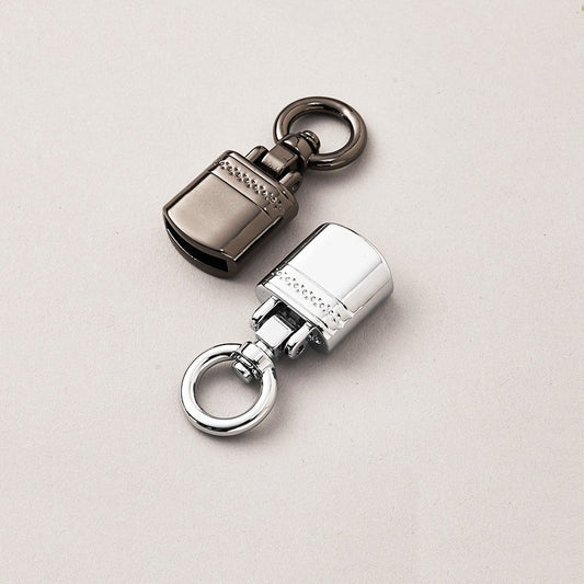 Keychain Keyring PU Leather accessories snap hooks with Key ring personalized promotional metal keychain-14