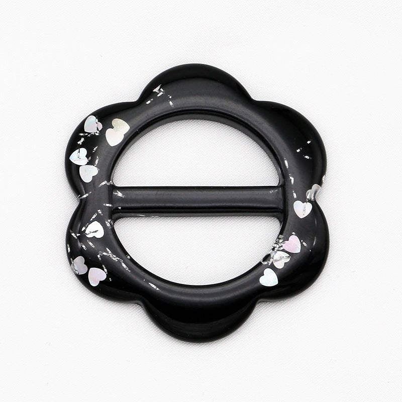 Wholesale 30mm Plastic Flower Shape Scarf Skirts Resin Buckle Decorative Buckle-159