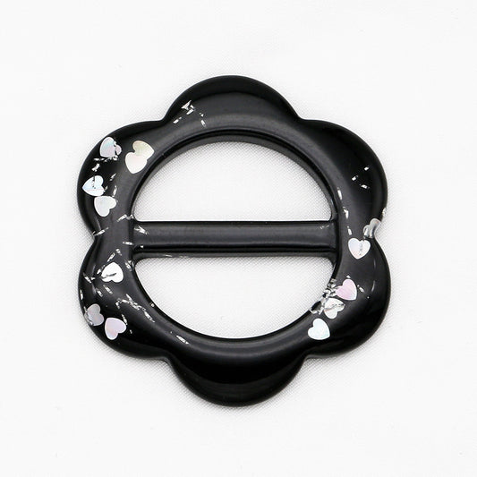 Wholesale 30mm Plastic Flower Shape Scarf Skirts Resin Buckle Decorative Buckle-159