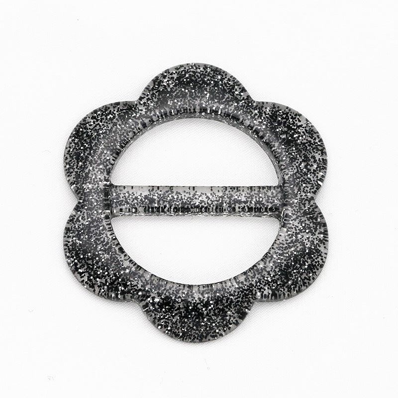 Wholesale 30mm Plastic Flower Shape Scarf Skirts Resin Buckle Decorative Buckle-159