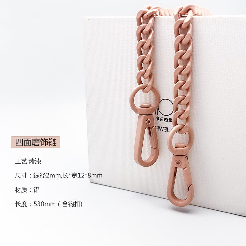 Pink Purse Handle Strap Hardware Bag Chain Metal Handbag Gold Chain Metal Accessories Rose Gold Chain For Women Bag