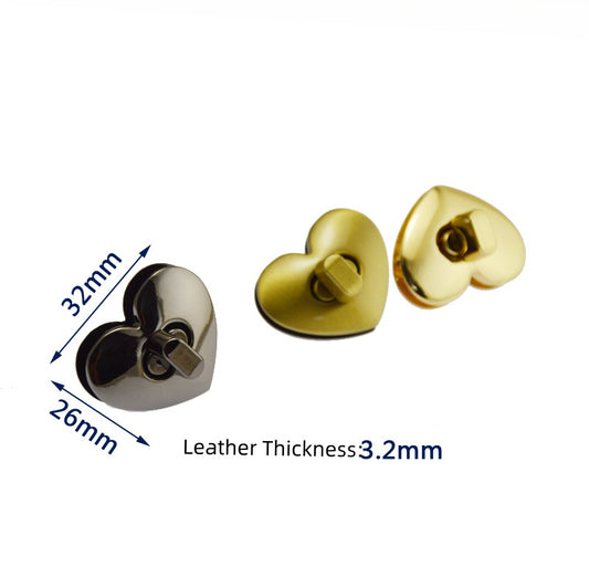 Heart Shape Bag Lock Purse Twist Lock Turn Lock Purse Hardware   Factory Supplied Directly - 164
