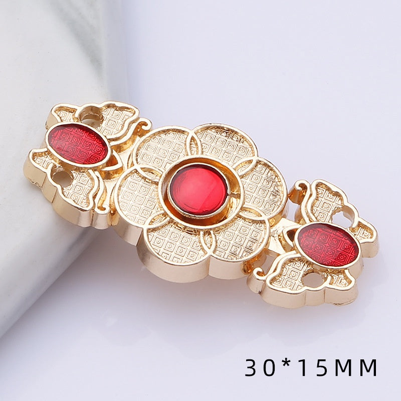 Metal plate child Hanfu to the vintage cheongsam women's clothes ancient style button decorat-164