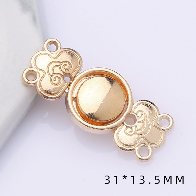 Metal plate child Hanfu to the vintage cheongsam women's clothes ancient style button decorat-164