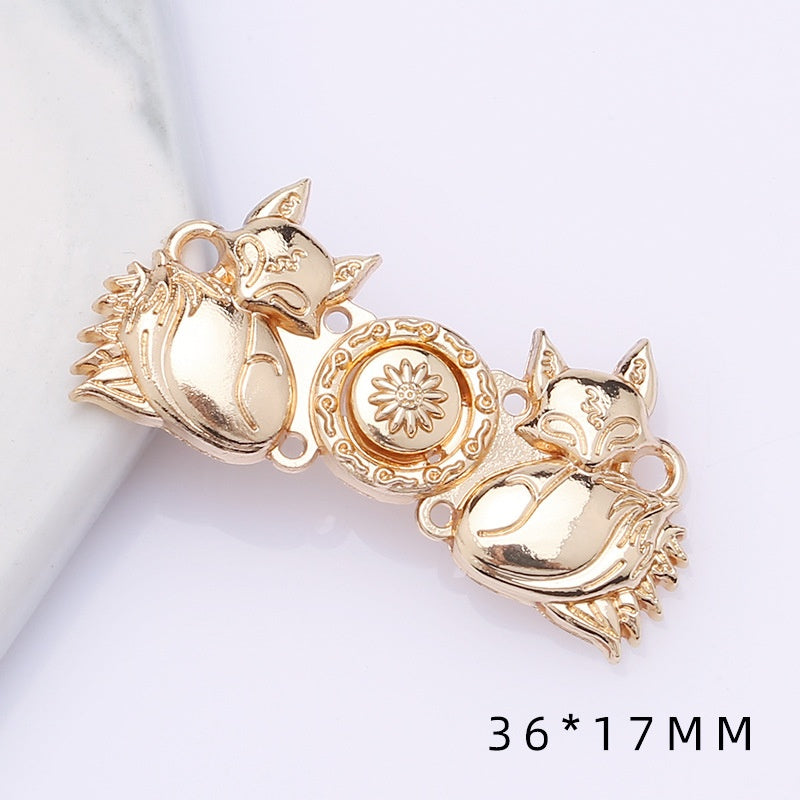 Metal plate child Hanfu to the vintage cheongsam women's clothes ancient style button decorat-164
