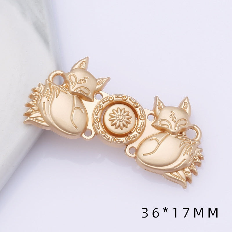 Metal plate child Hanfu to the vintage cheongsam women's clothes ancient style button decorat-164