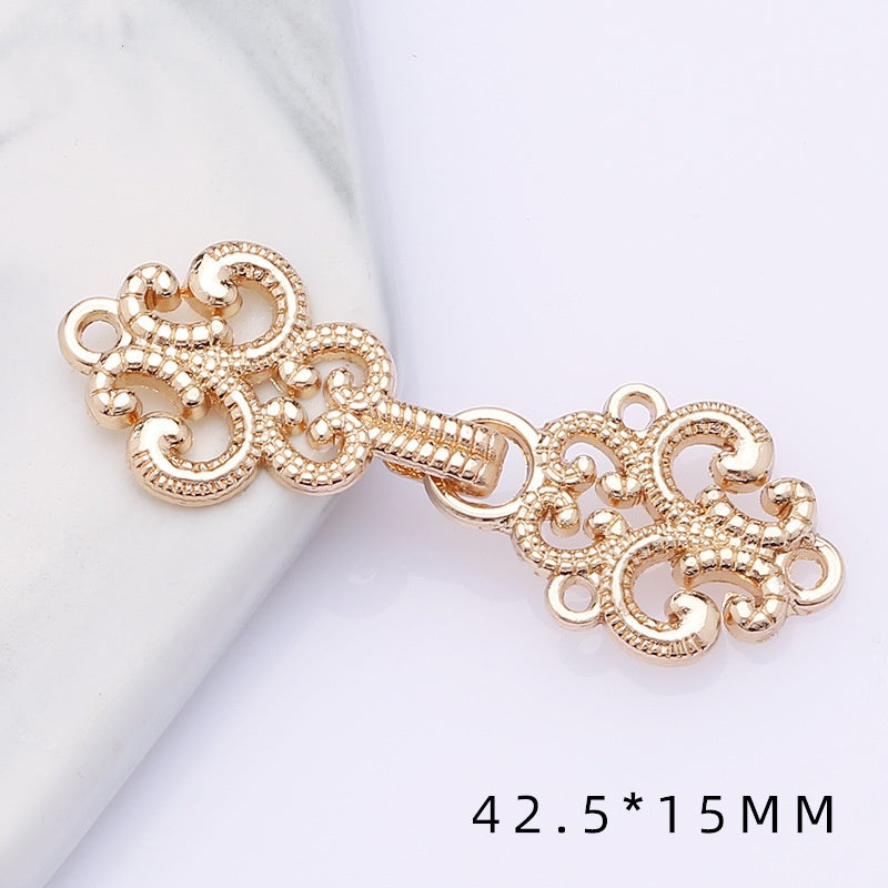 Metal plate child Hanfu to the vintage cheongsam women's clothes ancient style button decorat-164