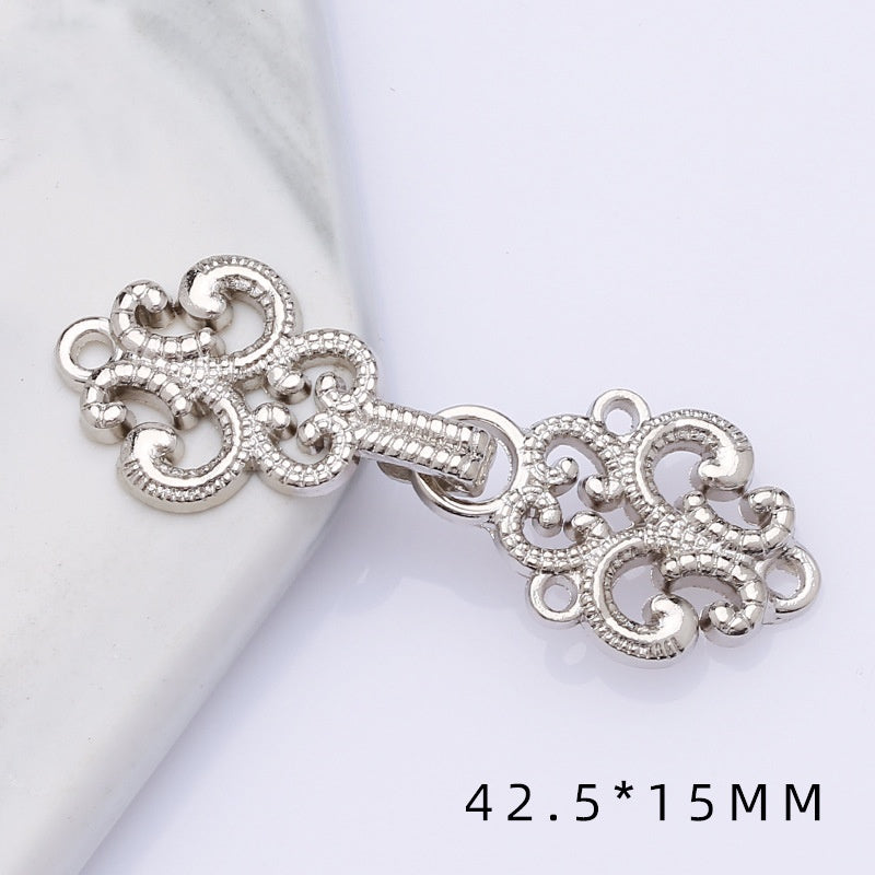 Metal plate child Hanfu to the vintage cheongsam women's clothes ancient style button decorat-164