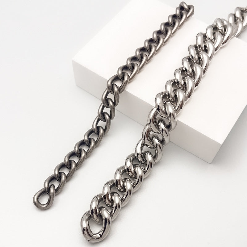 Plated Gold/Silver/Gunmetal Custom Color Shoulder Bag Strap Diy Length Metal Chain Accessories For Bags-164