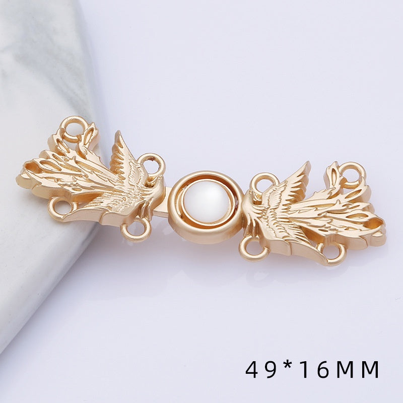 Metal plate child Hanfu to the vintage cheongsam women's clothes ancient style button decorat-164