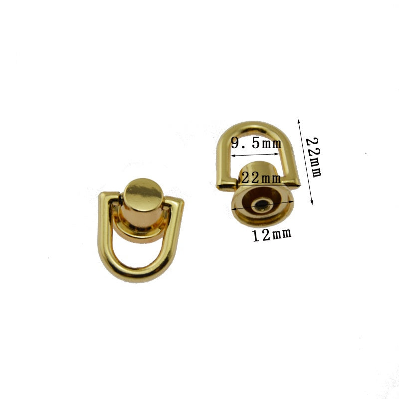 Handbag Hardware gold D Shape Bag Buckle-17