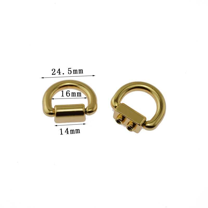 Handbag Hardware gold D Shape Bag Buckle-17