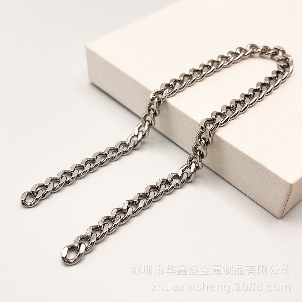 High Quality zinc alloy Chains for Bags Accessories Purse Shoulder Handbag Chain Strap Curb Black Metal Lady Chains Bag-176