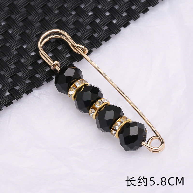 Removable Metal Waist Pin Fixing Clothing Rhinestone Brooch Accessories-178