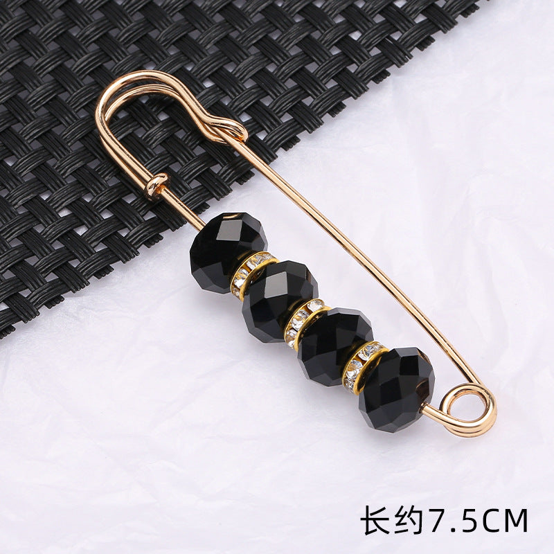 Removable Metal Waist Pin Fixing Clothing Rhinestone Brooch Accessories-178