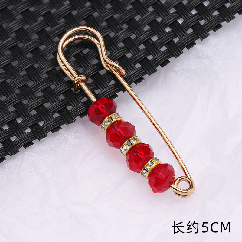 Removable Metal Waist Pin Fixing Clothing Rhinestone Brooch Accessories-178