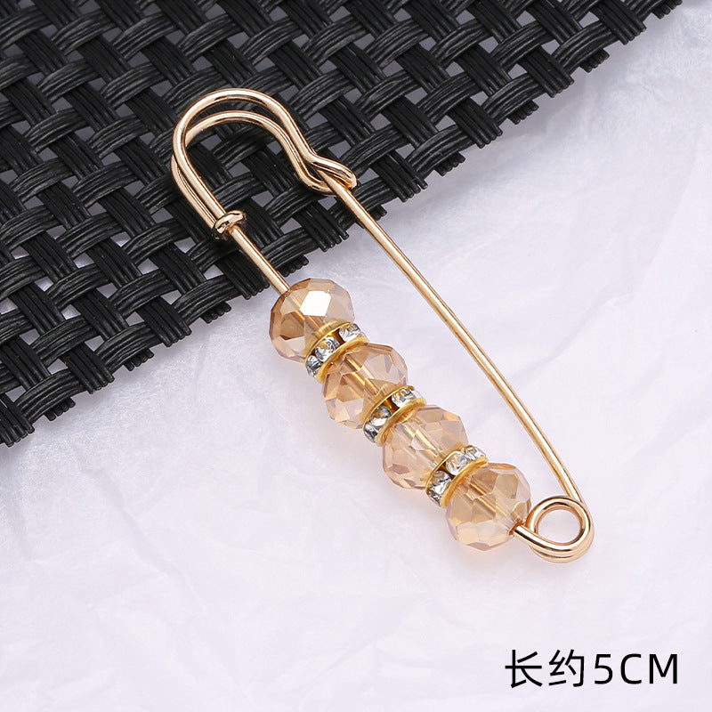 Removable Metal Waist Pin Fixing Clothing Rhinestone Brooch Accessories-178