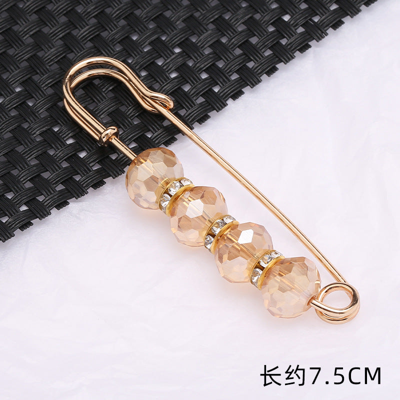 Removable Metal Waist Pin Fixing Clothing Rhinestone Brooch Accessories-178
