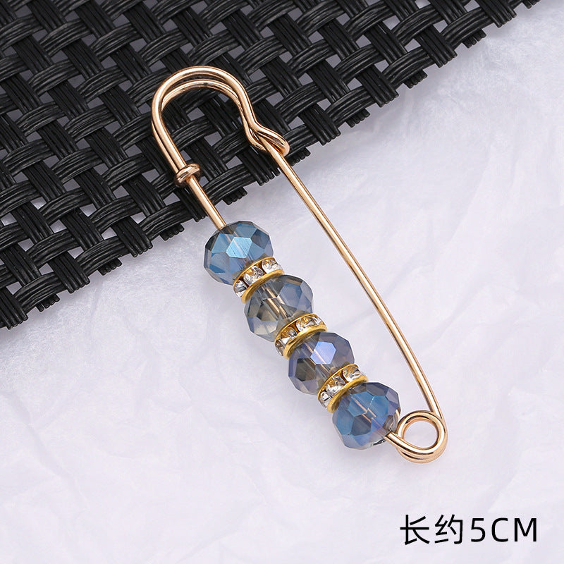 Removable Metal Waist Pin Fixing Clothing Rhinestone Brooch Accessories-178