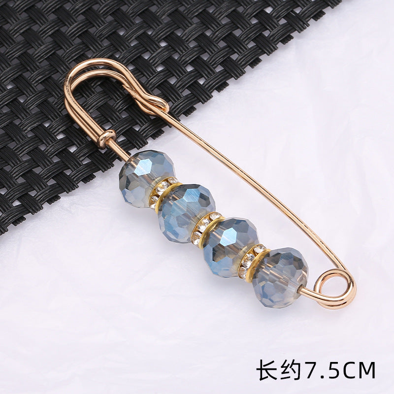 Removable Metal Waist Pin Fixing Clothing Rhinestone Brooch Accessories-178