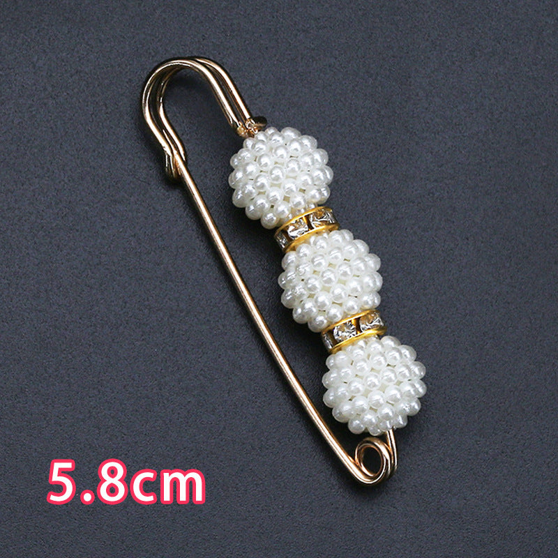 Removable Metal Waist Pin Fixing Clothing Rhinestone Brooch Accessories-178