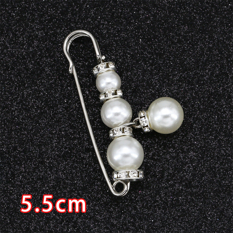 Removable Metal Waist Pin Fixing Clothing Rhinestone Brooch Accessories-178