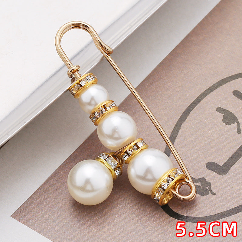 Removable Metal Waist Pin Fixing Clothing Rhinestone Brooch Accessories-178