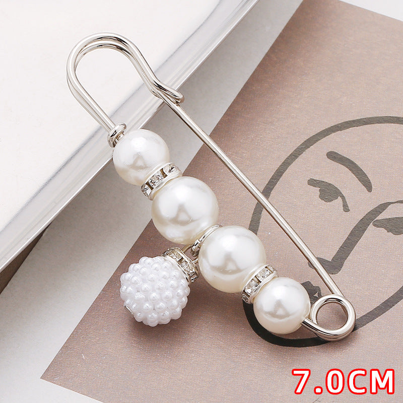 Removable Metal Waist Pin Fixing Clothing Rhinestone Brooch Accessories-178