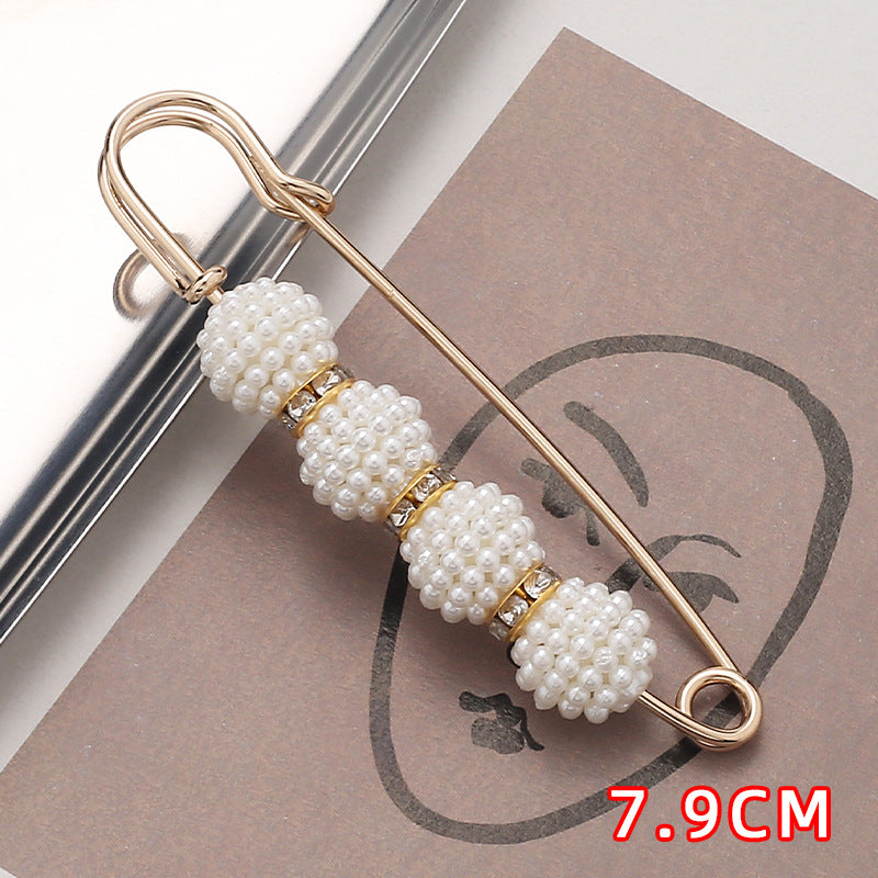 Removable Metal Waist Pin Fixing Clothing Rhinestone Brooch Accessories-178