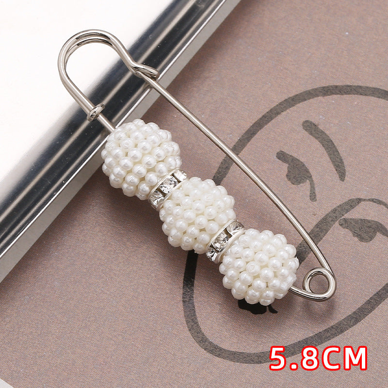 Removable Metal Waist Pin Fixing Clothing Rhinestone Brooch Accessories-178