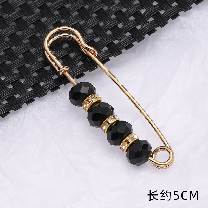 Removable Metal Waist Pin Fixing Clothing Rhinestone Brooch Accessories-178