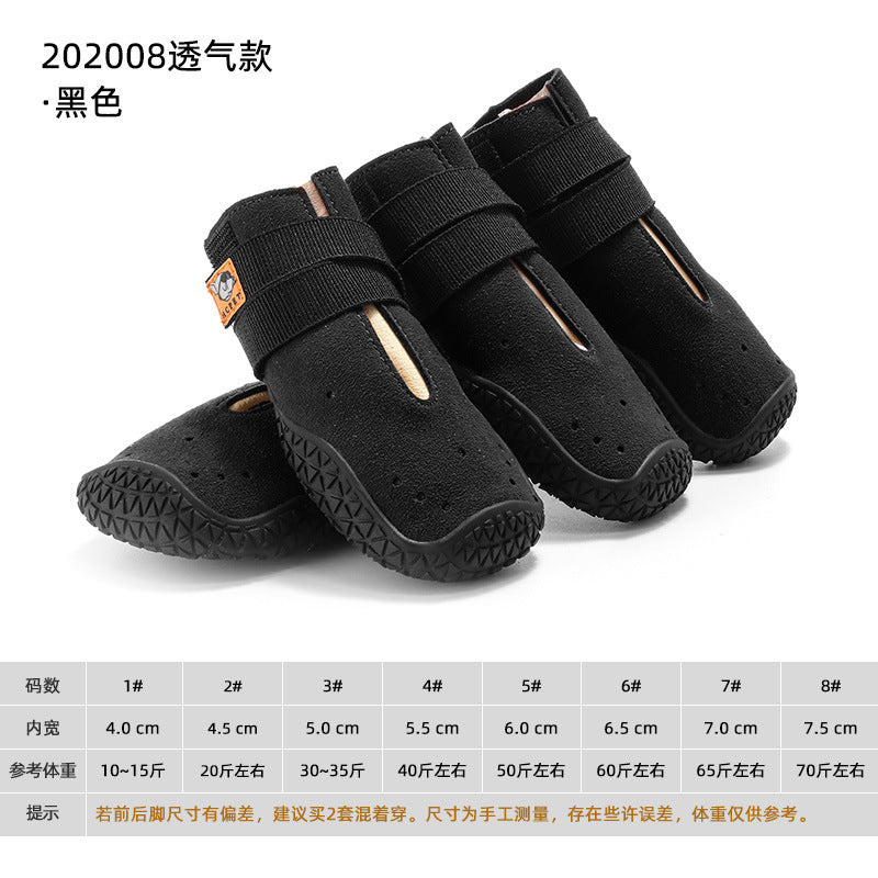 High Quality Outdoor Dog Shoes Waterproof Rubber Rain Boots Breathable Mesh Anti-slip Pet Sports Shoes for Dogs-1