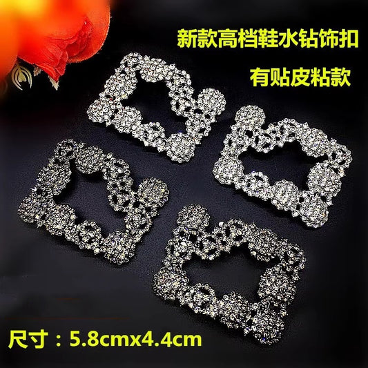 Rhinestone Shoe Clips Ladies High Heel Shoe Ornament With Prong Crystal Shoe Buckle Accessories-89