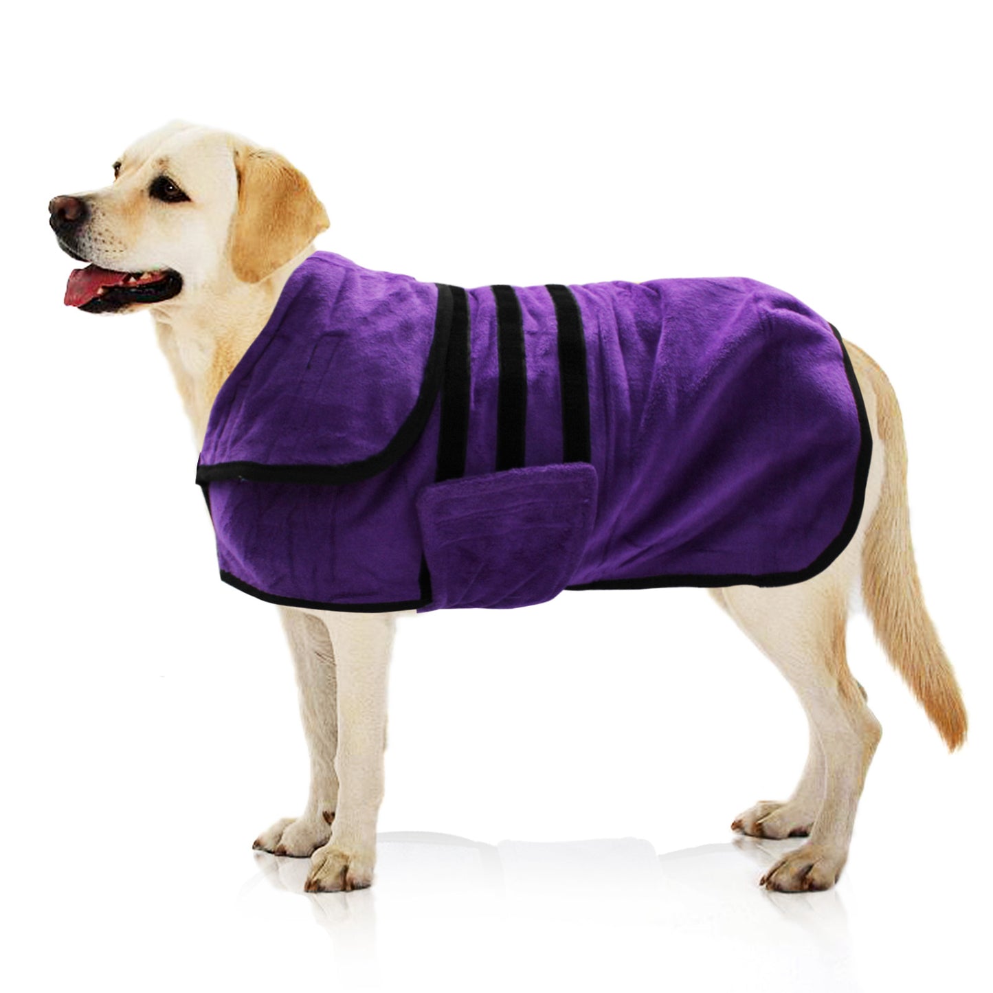 Custom logo Double Layers Dog Bath Robe Absorbent Pet Dog Cat Towel Adjusted Bathrobe-101