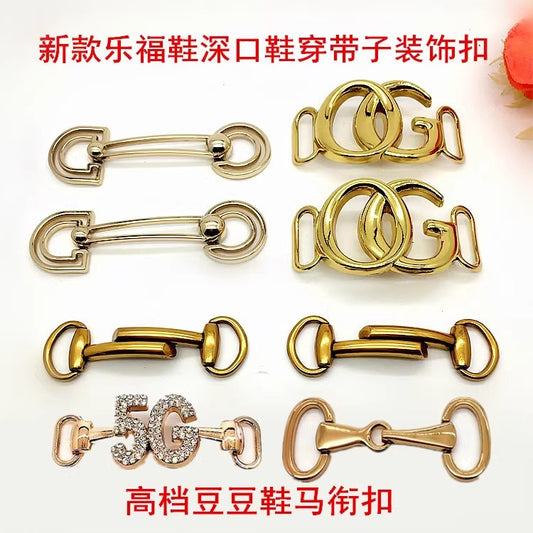 Fashion Gold Metal Shoe Chain Belt Bag Accessories Decorative Shoe Buckle Accessories Shoe Chain Buckle-119