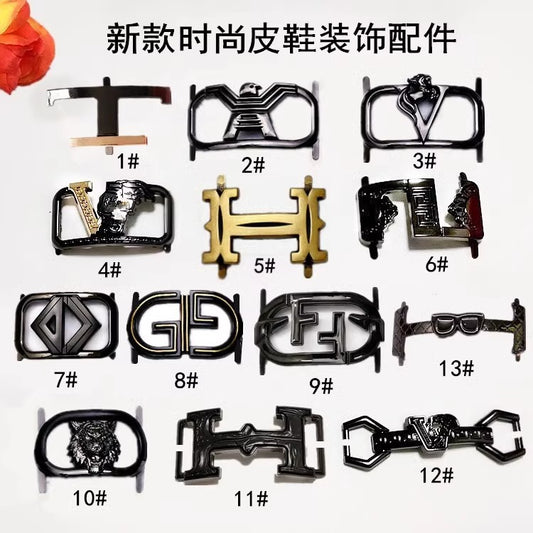 High Quality Decorative Metal Buckle for Shoe Black Color Shoes Buckle for Men Charm-14