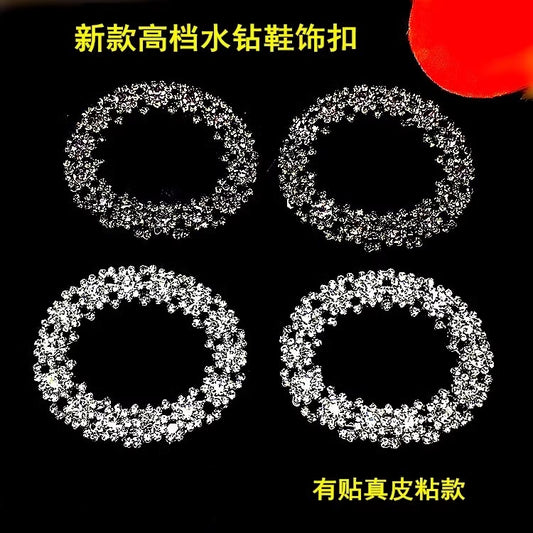 New Ins Style Full-diamond Hollow Flower shoes buckle Gold Plated Female Diamond shoes buckle for Women-88