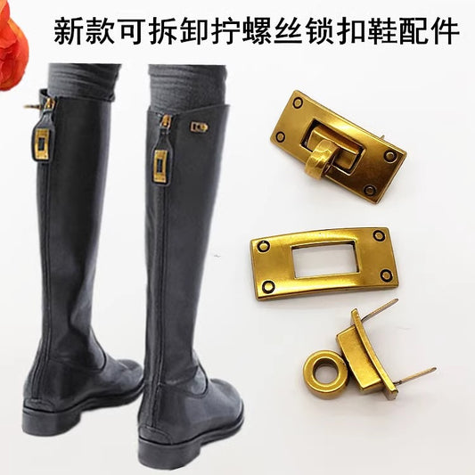 Wholesale Fashion shoes Hardware Accessories Lock for   Metal shoes Lock Twist Lock-53